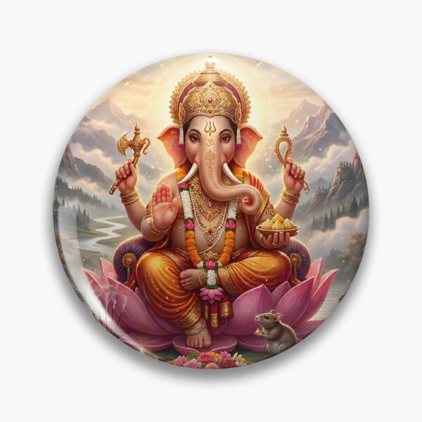 Item preview, Divine Lord Ganesha Lotus Blessings Art designed and sold by hutofdesigns.
