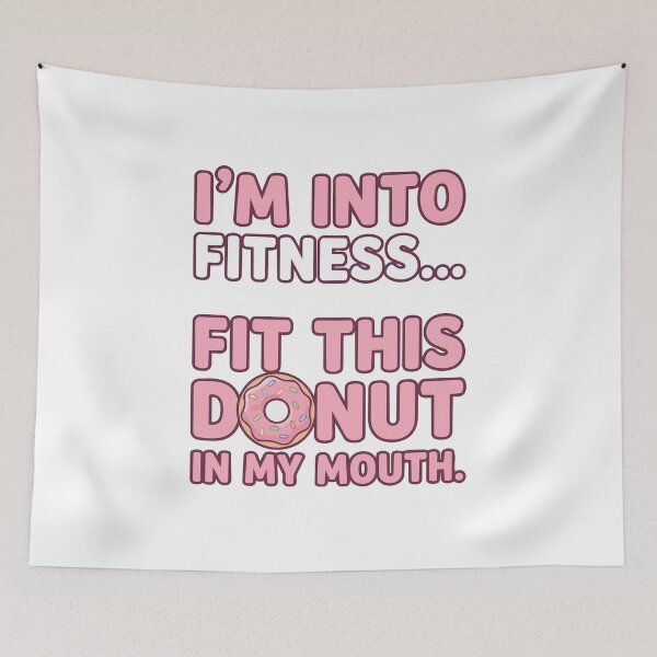 Item preview, funny inappropriate Funny Fitness Donut Pun Shirt | Sarcastic Gym Quote Tee | I'm Into Fitness Fit This Donut designed and sold by Uglyandcute.