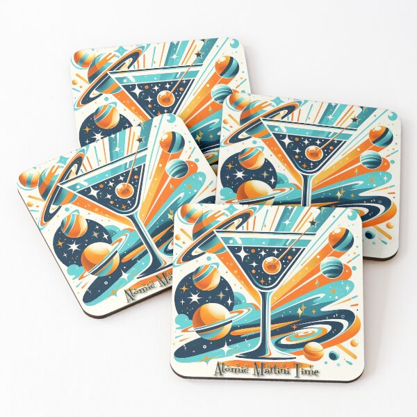 Item preview, Atomic Martini Time Cosmic Waves designed and sold by Lee Hiller Designs.