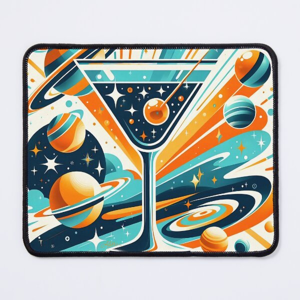 Item preview, Atomic Martini Time Cosmic Waves designed and sold by Lee Hiller Designs.