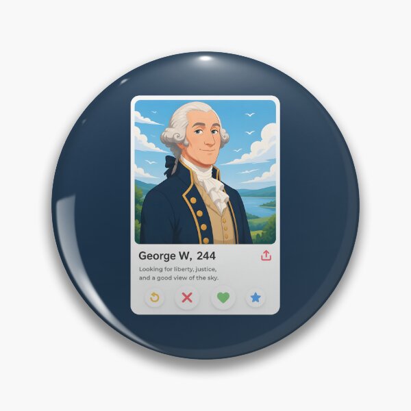 Item preview, Swipe Right George Washington Dating App Funny Patriot designed and sold by Red Cub Studio.