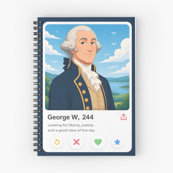 Item preview, Swipe Right George Washington Dating App Funny Patriot designed and sold by Red Cub Studio.