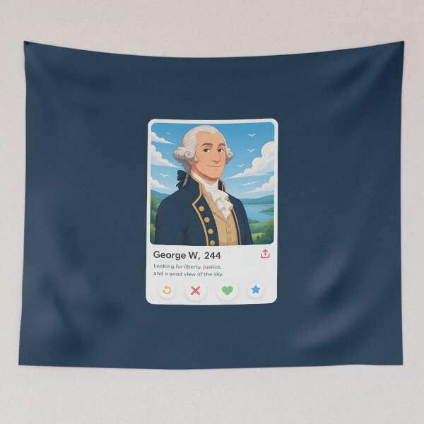 Item preview, Swipe Right George Washington Dating App Funny Patriot designed and sold by Red Cub Studio.