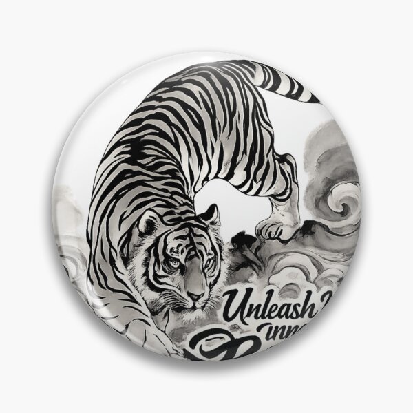 Item preview, Unleash Your Inner Beast Tiger T-Shirt | Japanese Ink Style Tiger Graphic Hoodie | Black & White Wild Animal Design designed and sold by Lifehackerplus1.