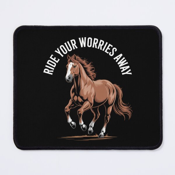 Item preview, Ride Your Worries Away – Galloping Chestnut Horse Shirt for Equestrians & Riders designed and sold by CornishPixiPony.
