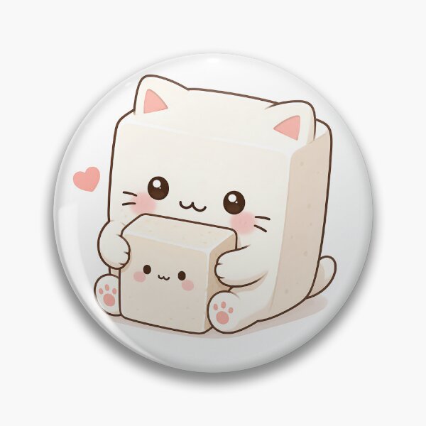 Item preview, Cute Tofu Neko hugs tofu designed and sold by VisionCrafft.