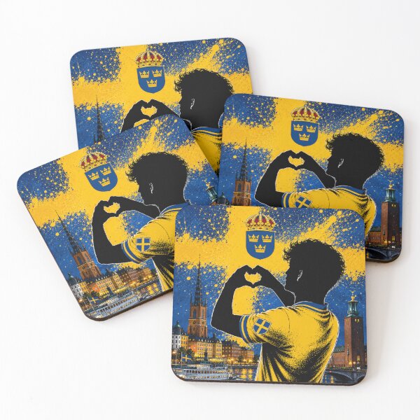 Item preview, Sweden Pride Heart Hands Art Design designed and sold by BagFactoryUK.
