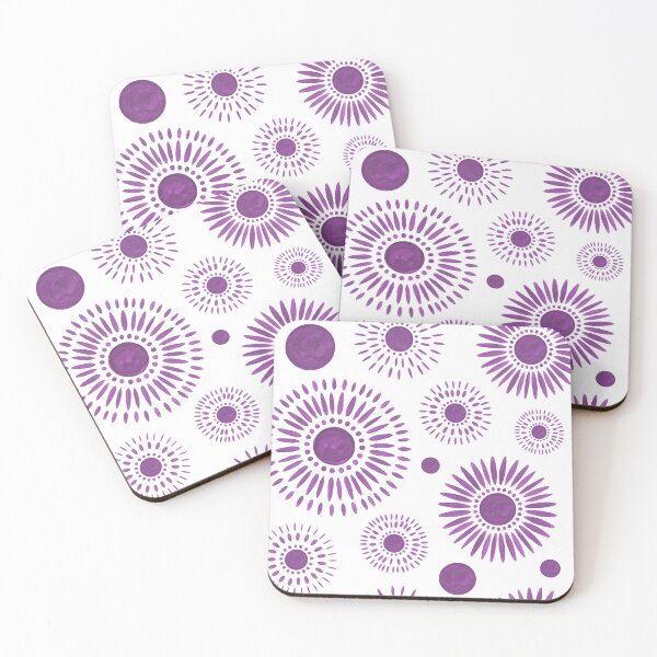 Item preview, Purple Boho Sunburst Pattern – Minimalist Celestial Floral Abstract Design designed and sold by Snifferius.