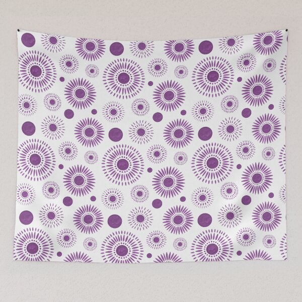 Item preview, Purple Boho Sunburst Pattern – Minimalist Celestial Floral Abstract Design designed and sold by Snifferius.