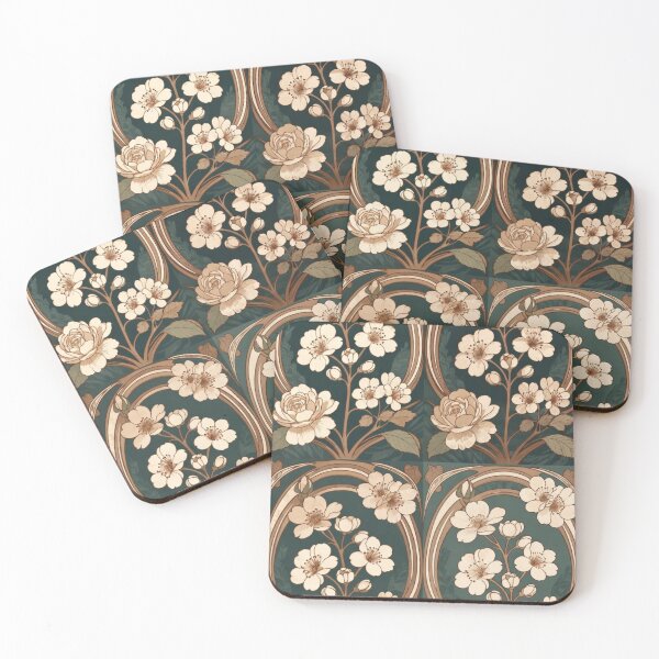 Item preview, Vintage Floral Mandala Wall Art Print designed and sold by IntelliMindDesigns.