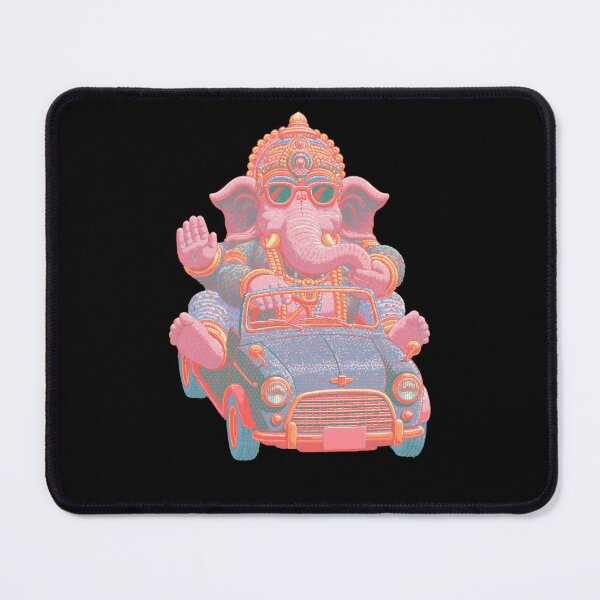 Item preview, Ganesha Driving Classic Car Retro Halftone Pop Art designed and sold by PANNARUK THAILAND.