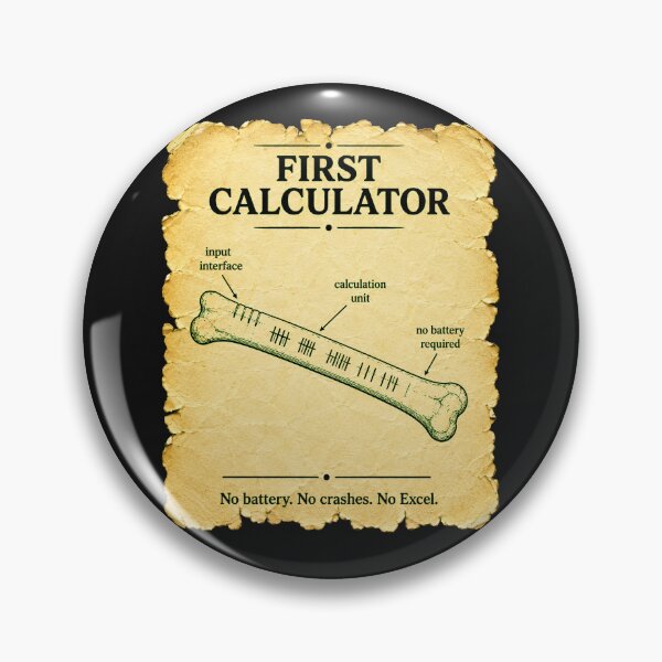 Item preview, First Calculator No Battery No Crashes No Excel Funny Stone Age Tech Gift for Accountants designed and sold by Nightarel.