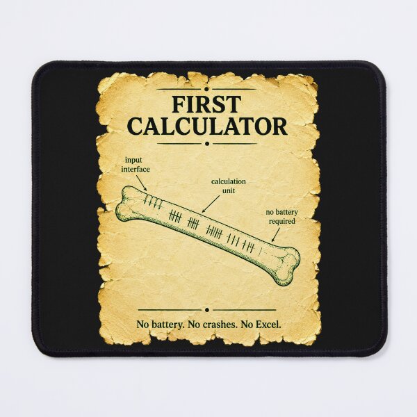 Item preview, First Calculator No Battery No Crashes No Excel Funny Stone Age Tech Gift for Accountants designed and sold by Nightarel.