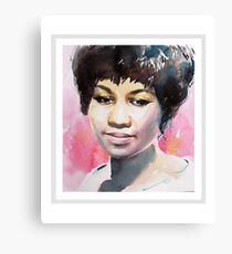 Queen in Watercolor - Black Canvas Print