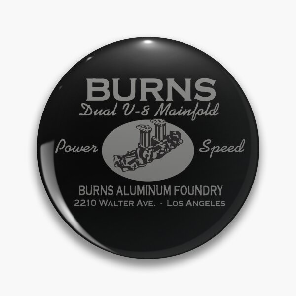 Item preview, Burns Dual V8 Manifold - flathead hot rod - aluminum print designed and sold by retropetrol.
