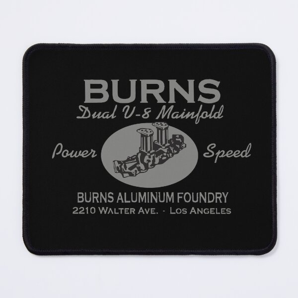 Item preview, Burns Dual V8 Manifold - flathead hot rod - aluminum print designed and sold by retropetrol.