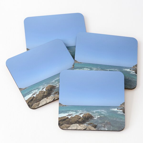 Item preview, Sweeping view over rocks to the blue ocean designed and sold by Art of Momenz.