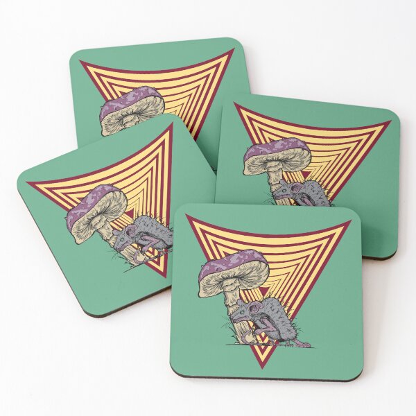 Item preview, Trippy Mushroom and Rat Design | Psychedelic Retro Graphic Art designed and sold by Half Mess.