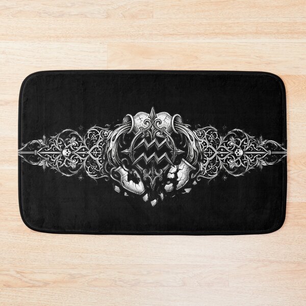 Item preview, Aquarius Zodiac Gothic Tribal Ornament Vignette designed and sold by DarkOriginArts.