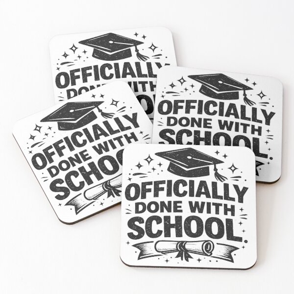 Item preview, Officially Done With School Graduation Tee – Funny Class of 2026 Vintage Design designed and sold by MartBook.