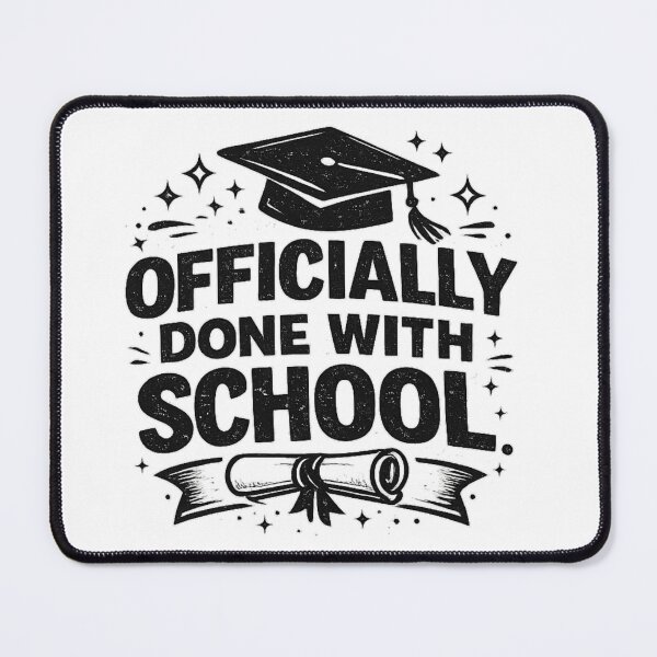 Item preview, Officially Done With School Graduation Tee – Funny Class of 2026 Vintage Design designed and sold by MartBook.