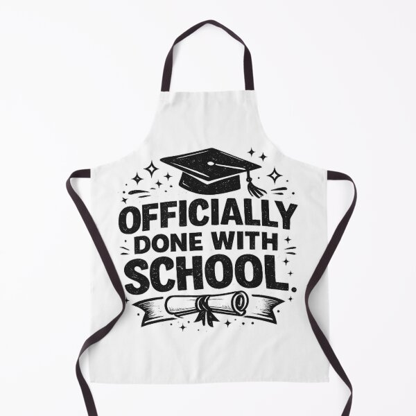 Item preview, Officially Done With School Graduation Tee – Funny Class of 2026 Vintage Design designed and sold by MartBook.