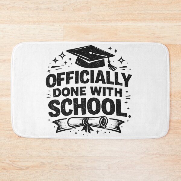 Item preview, Officially Done With School Graduation Tee – Funny Class of 2026 Vintage Design designed and sold by MartBook.