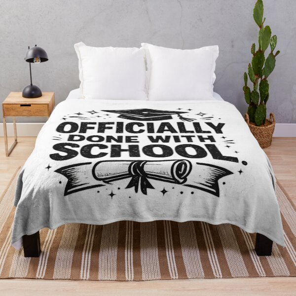 Item preview, Officially Done With School Graduation Tee – Funny Class of 2026 Vintage Design designed and sold by MartBook.