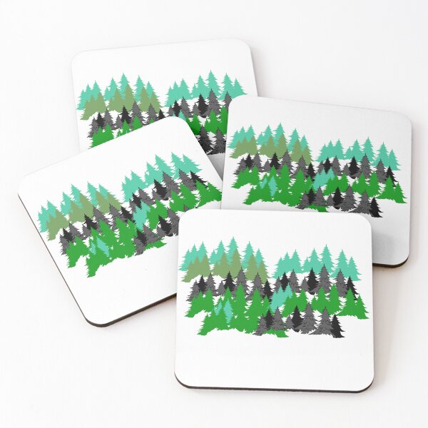 Item preview, pine forest silhouette designed and sold by vibeno1.