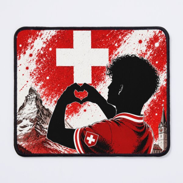Item preview, Switzerland Pride Heart Hands Art designed and sold by BagFactoryUK.
