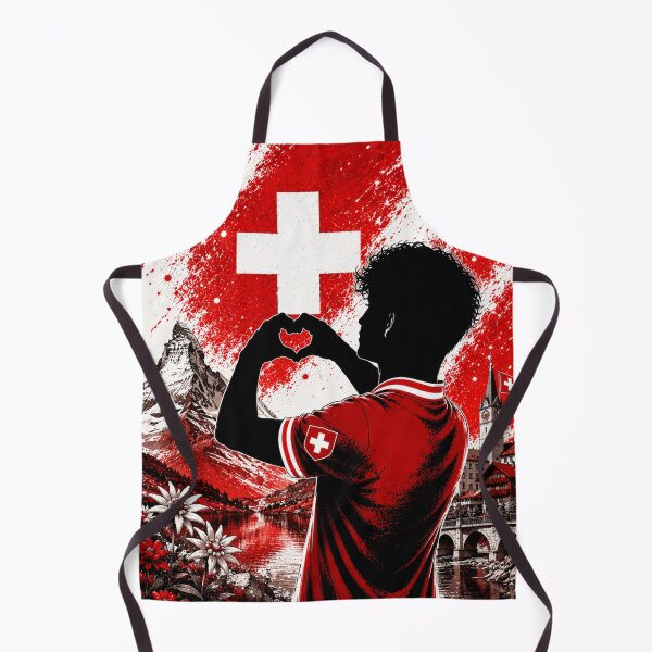 Item preview, Switzerland Pride Heart Hands Art designed and sold by BagFactoryUK.