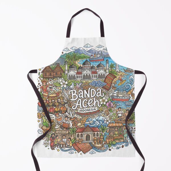 Item preview, Wonderful Banda Aceh Indonesia Travel Souvenir Heritage Colorful Cultural Doodle designed and sold by arisukma11.