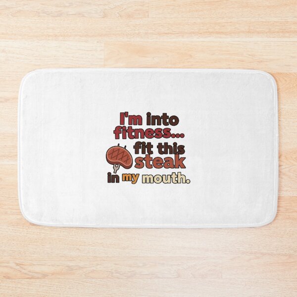 Item preview, funny inappropriate Funny Fitness Steak Pun Shirt | Sarcastic Gym Quote Tee | I'm Into Fitness Fit This Steak designed and sold by Uglyandcute.