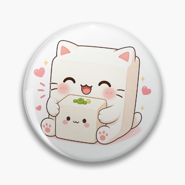 Item preview, Cute Tofu Neko is happy designed and sold by VisionCrafft.