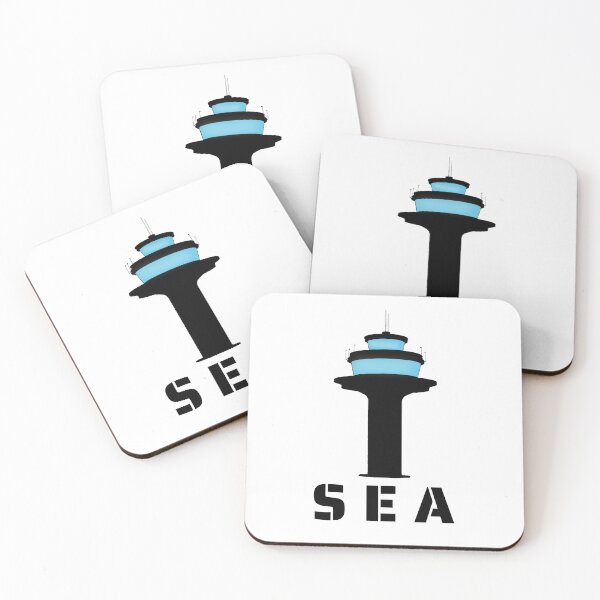 Item preview, Pegatina de la torre de control del aeropuerto SEA (Seattle). designed and sold by Aviation Sticker Shop.