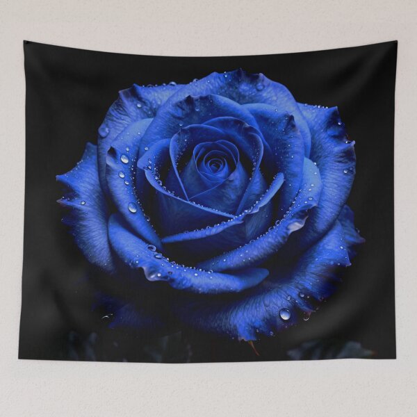 Item preview, Dark Elegance Blue Rose | Gothic Floral Wall Art designed and sold by WitchyBotanicaArt.