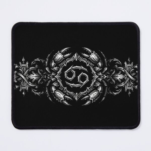 Item preview, Cancer Zodiac Gothic Tribal Ornament Vignette designed and sold by DarkOriginArts.