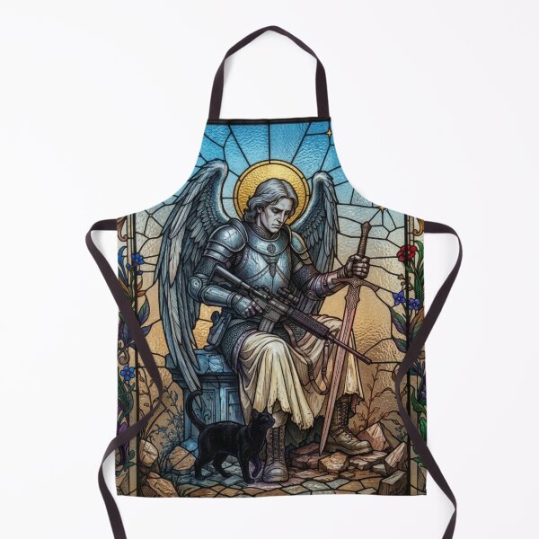 Item preview, Archangel of Quiet Duty – Celestial Guardian & Shadow Cat designed and sold by Pepper & Co..