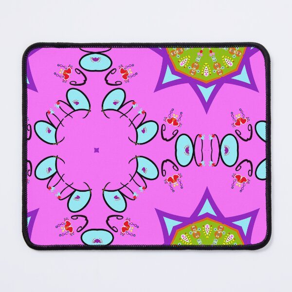Item preview, Retro Pink Blue and Green Mandala Pattern designed and sold by Tinsleybluebell.