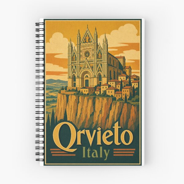 Item preview, Orvieto Italy Travel Souvenir Retro Illustration designed and sold by VisualArtsOasis.