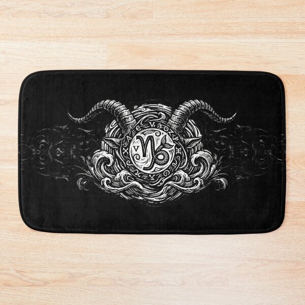Item preview, Capricorn Zodiac Gothic Tribal Ornament Vignette designed and sold by DarkOriginArts.