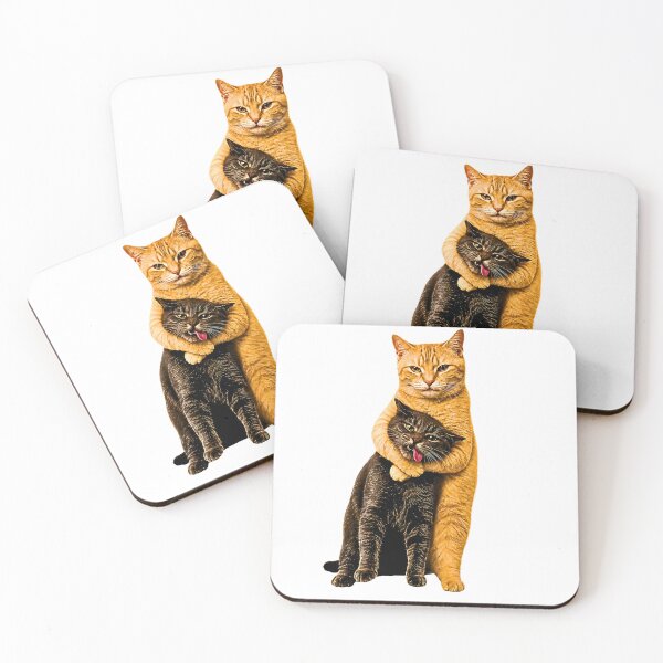 Item preview, Funny Hugging Cats Vintage Cat Meme designed and sold by Rahamkshop.