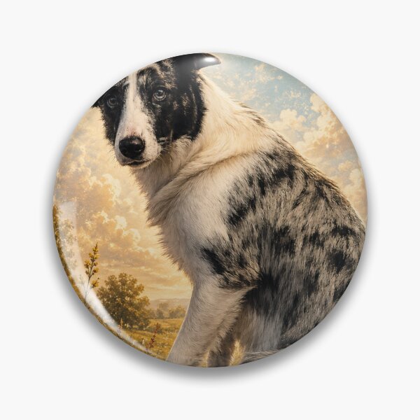 Item preview, Cute border collie vintage retro dog lover gift. Blue Merle border collie art designed and sold by KOZStudio.