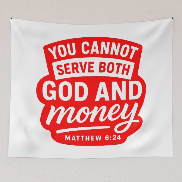 Item preview, Matthew 6:24 You Cannot Serve Both God And Money designed and sold by plushism.