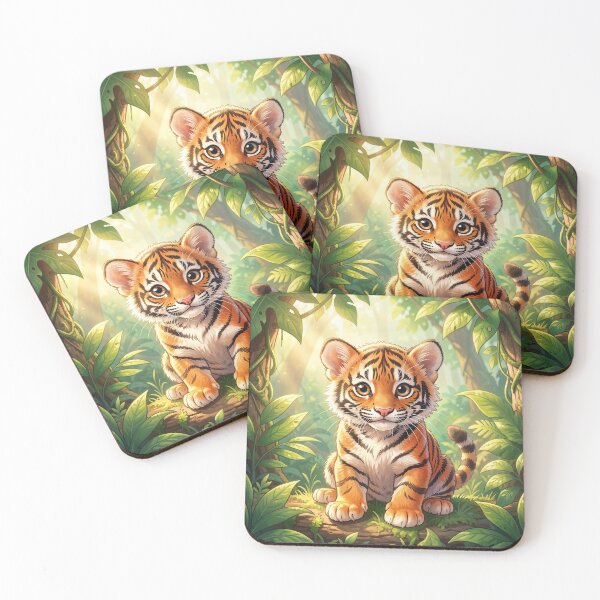 Item preview, Cute Baby Tiger in Jungle designed and sold by Pioneer Spirit Market.