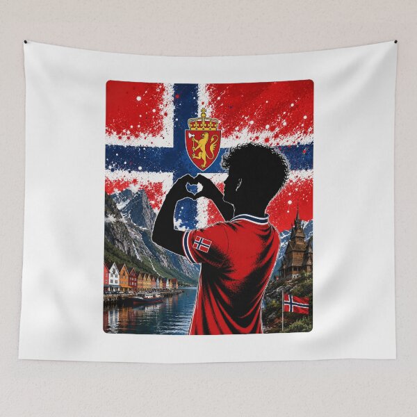 Item preview, Norway Pride Heart Hands Art designed and sold by BagFactoryUK.