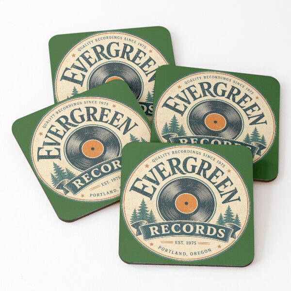 Item preview, Evergreen Records - Vintage Record Company designed and sold by Golden Era Studio.