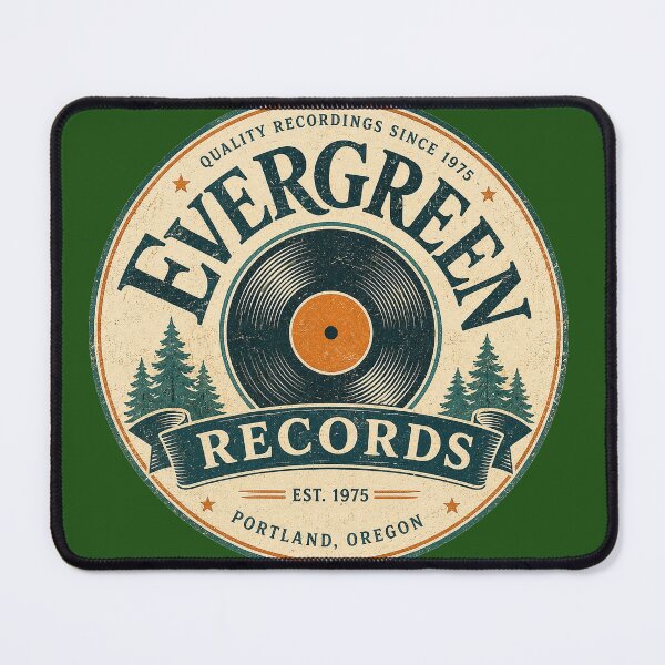 Item preview, Evergreen Records - Vintage Record Company designed and sold by JustResultsCo.