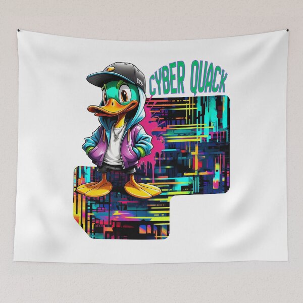 Item preview, Colorful Cyberpunk Duck designed and sold by Szpaku desart .