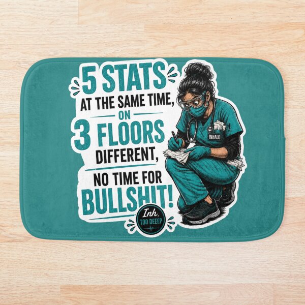 Item preview, 5 Stats, 3 Floors, No Time for Bullshit! | Respiratory Therapist Gift designed and sold by CollectionsJEm.